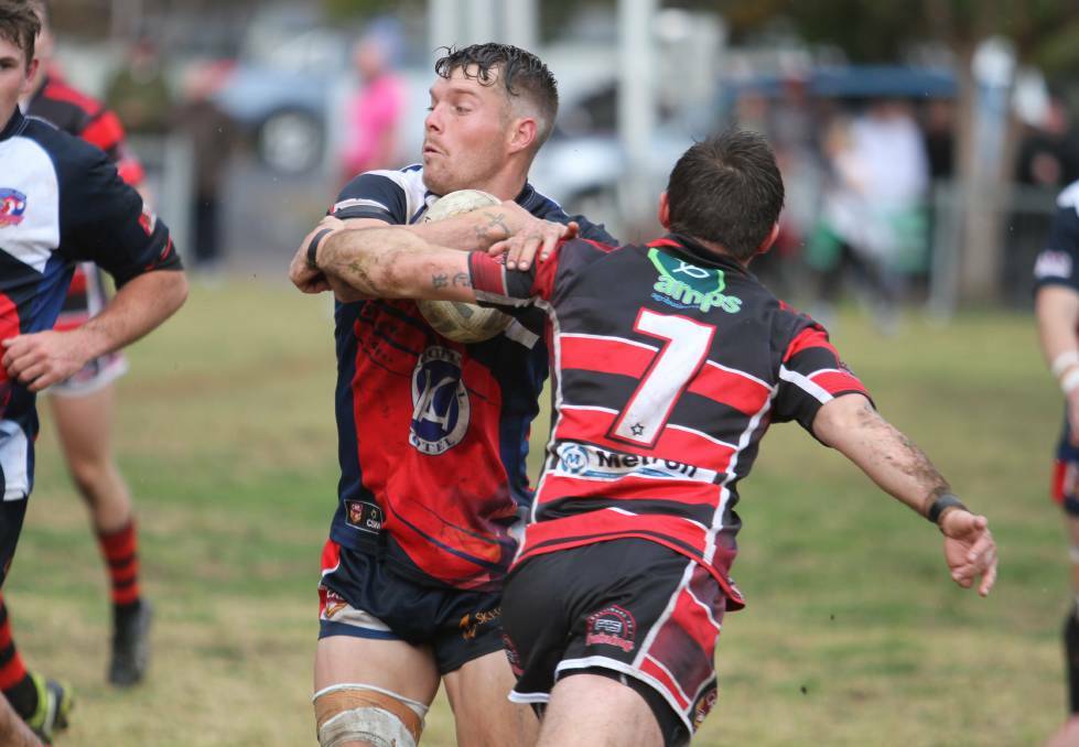 Mitch Doring on the attack for Kootingal during the season. The Roosters are looking at fielding a second grade side next season. 
