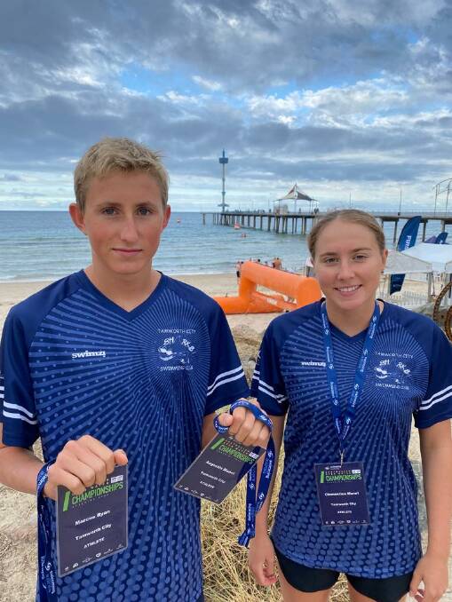Dynamic Duo: Augustin and Clementine Monet both achieved top 20 finishes in their respective events at the national open water championships held in Adelaide on the weekend.