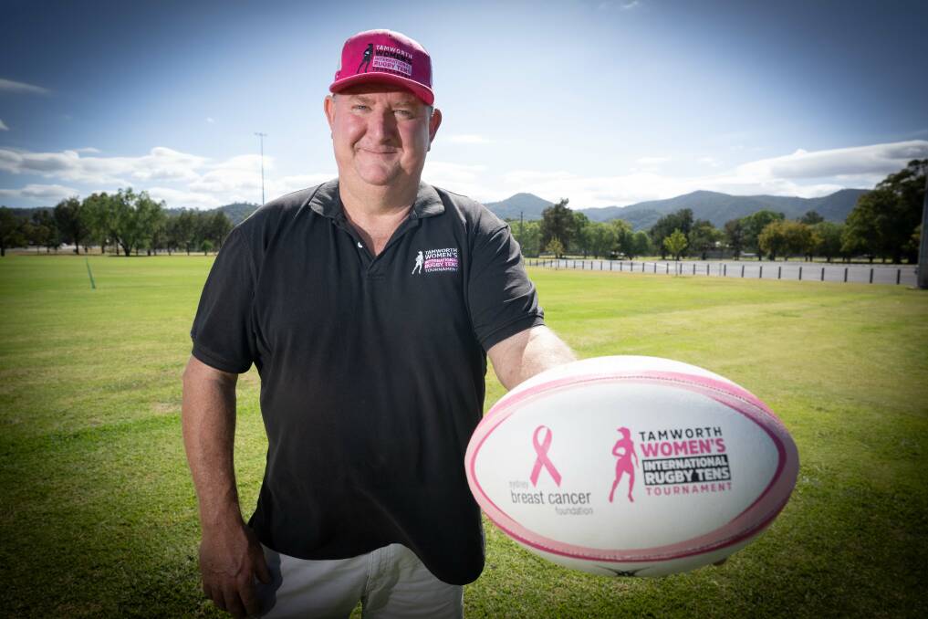 Organiser Bill Fitzgerald says it's full steam ahead for the inaugural Tamworth Women's International Rugby Tens. Picture by Peter Hardin