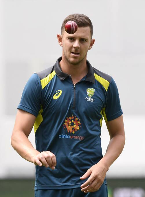 Eyeing a return: 12 years after he last pulled on the whites for them, Josh Hazlewood is set to line up for Old Boys on Saturday. Photo: AAP Image/Dave Hunt