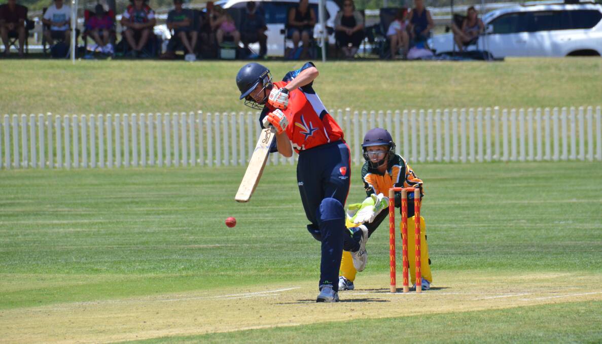 Big hitting: Inverell's Jake House's late flurry lifted Central North to a competitive 7-168. Photo: Ellen Dunger
