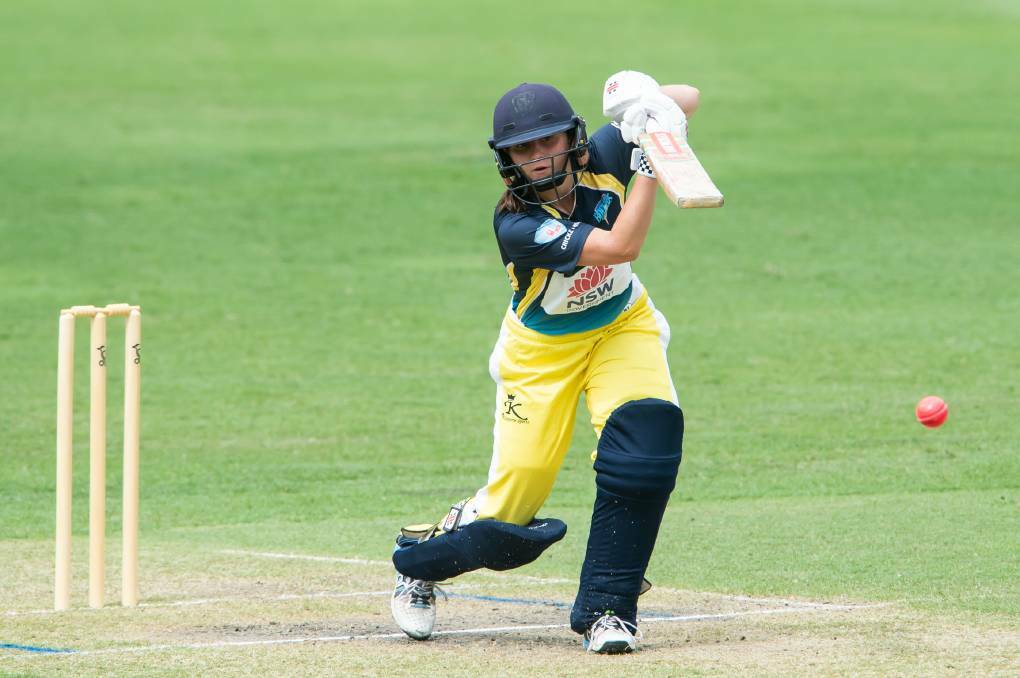 On the front foot: There will be more opportunities for the region's women's cricketers, such as Claire McGuirk (pictured here during last year's Women's Regional Bash semi-final), to shine this summer. Photo: Cricket NSW