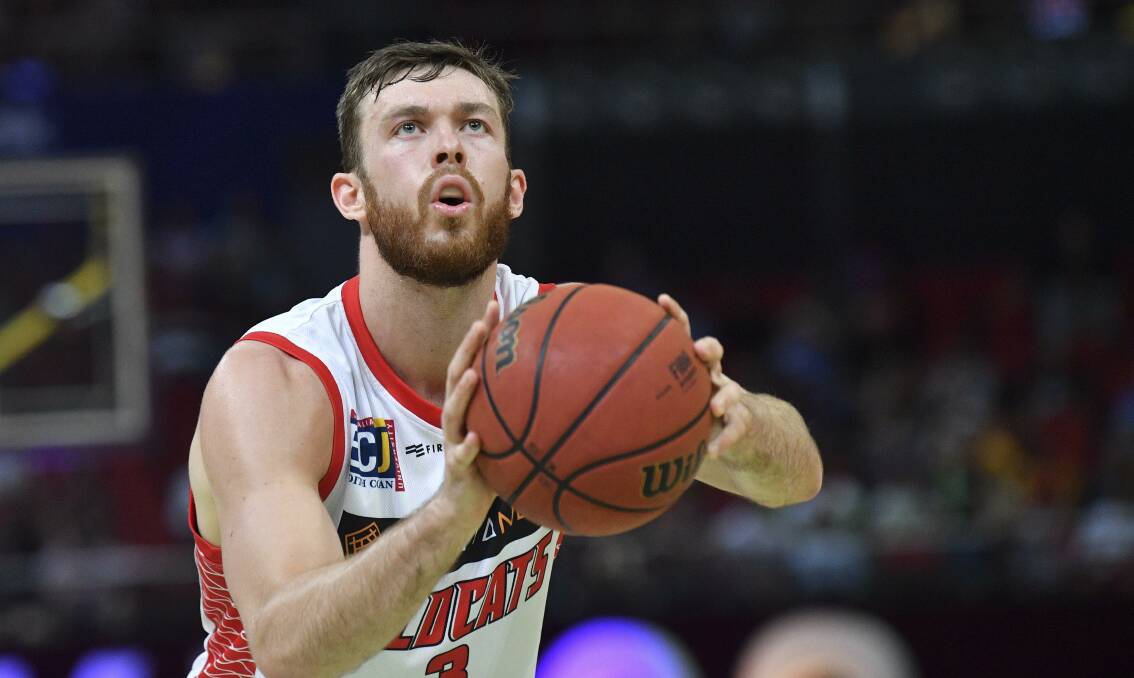 Nick Kay contributed 17 points and nine rebounds in the Perth Wildcats' loss to the Sydney Kings on Friday night. Photo: AAP Image/Brendan Esposito