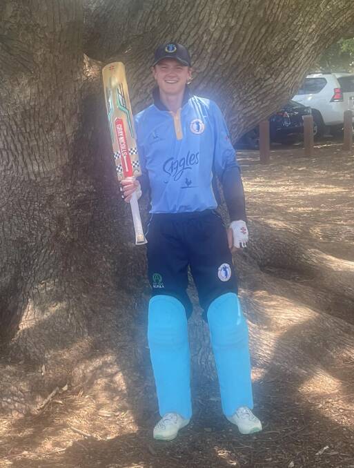 Sam Davis' knock of 77 for the Tamworth Blue under 15s was his second half-century for the season. Picture Tamworth Junior Cricket Association Facebook.
