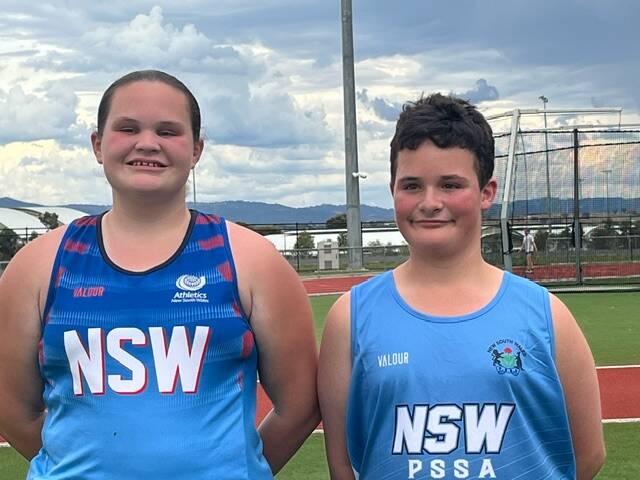 Cousins Olivia Earl and Lachlan Rickard have both qualified to compete at the upcoming national schools athletics championships. Picture supplied.