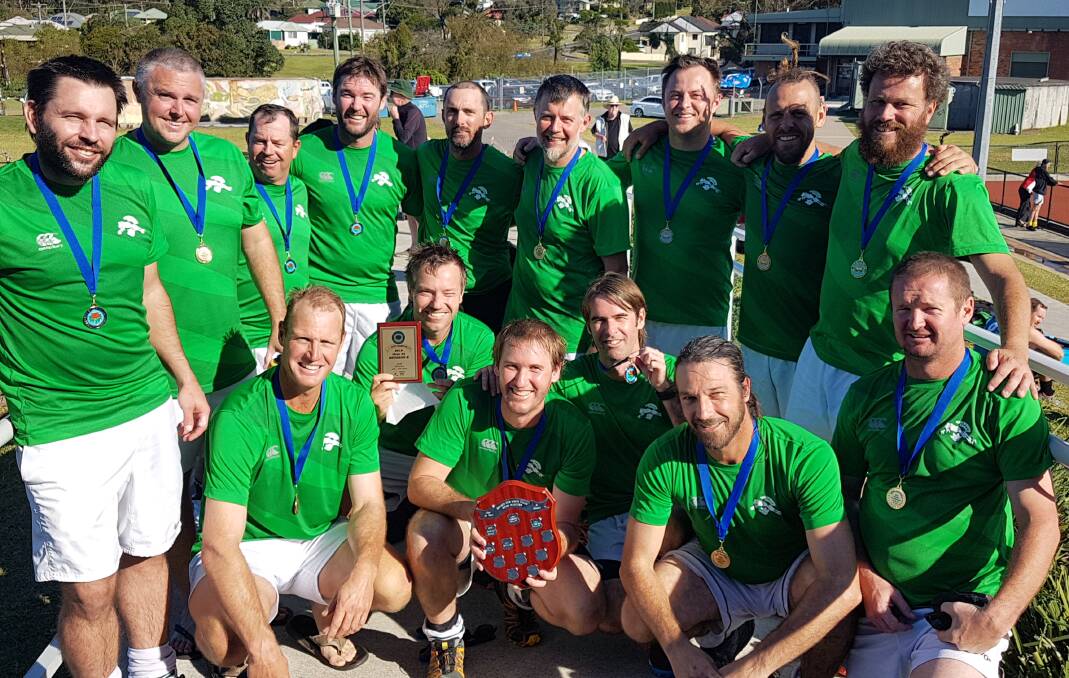 Champions: The victorious Tamworth over-35s side after their Division 2 State Championship success.