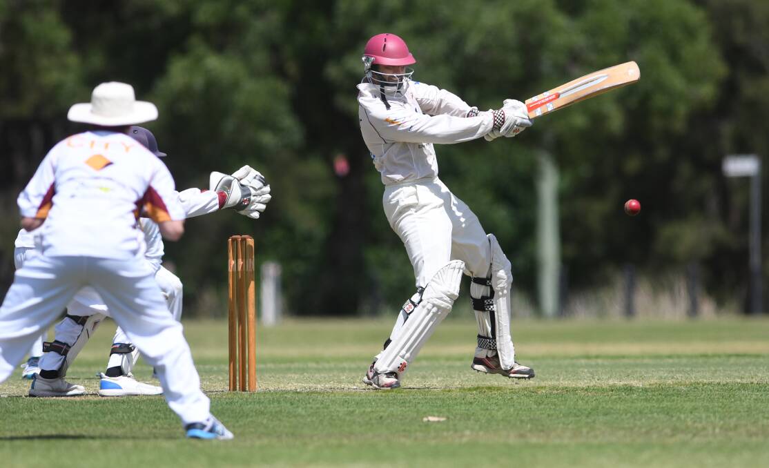 Steadying influence: Dave Mudaliar proved a thorn in City United's side in both of Wests' digs with knocks of 31 and 33. Photo: Gareth Gardner