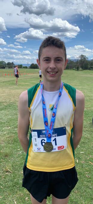 Too good: Three months after winning the state short course cross-country championships Adam Williams took out the long course event yesterday. 