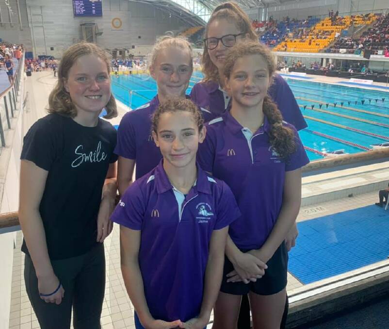 Super effort: Kootingal-Moonbi's 12-and-under girls freestyle relay team again swum under the state time. 