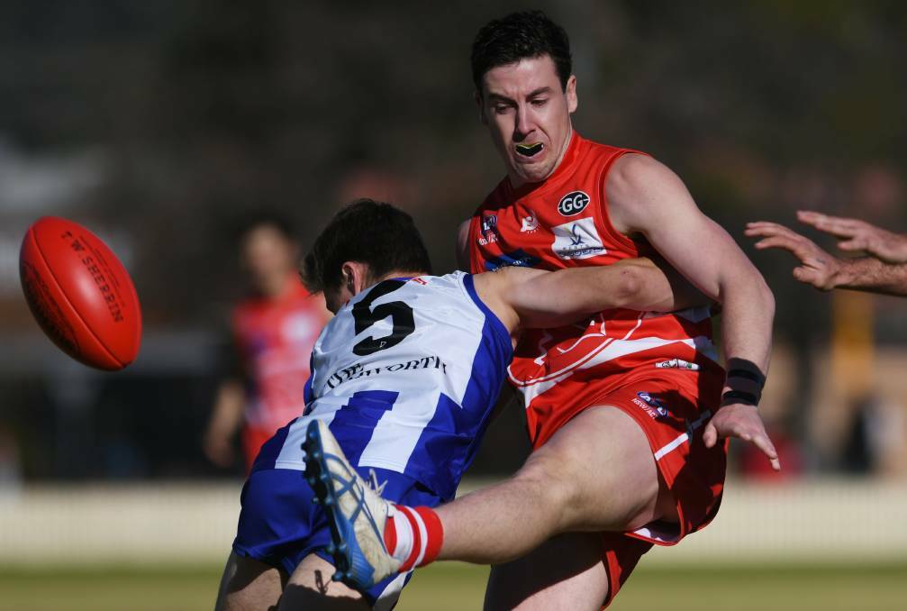 Mr consistent: Jack Richards led the way for the Swans in Saturday's loss to Inverell with three goals and was again among their best. Photo: Gareth Gardner