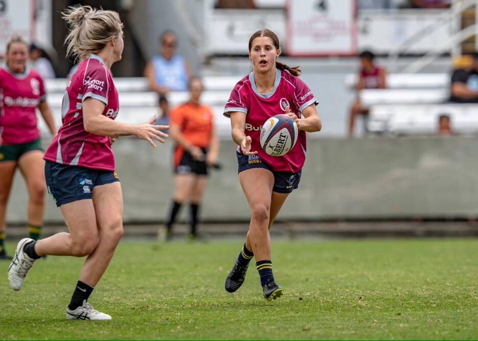 Homecoming: Before COVID brought the season to a crashing halt, Miah O'Sullivan, pictured here playing in the Queensland Select XVs game last year, had been enjoying being back in the Pirates environment. Photo: Queensland Rugby