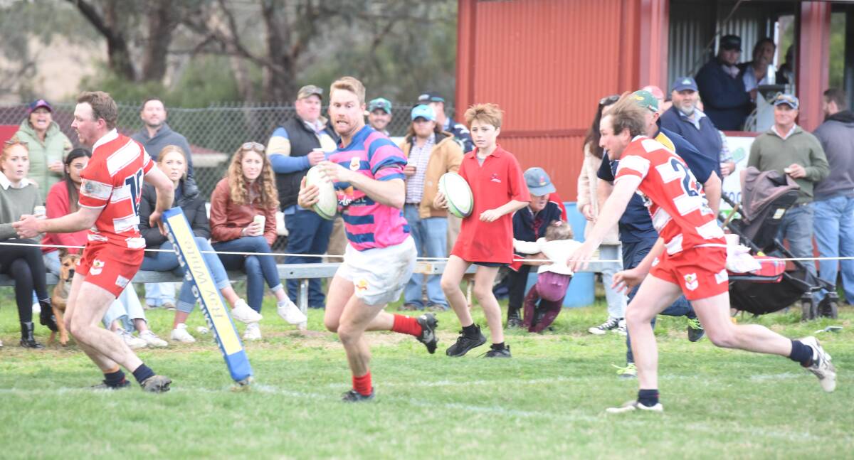 Cameron Mitchell scored Gunnedah's final try in their 46-12 win over Walcha. Picture by Samantha Newsam