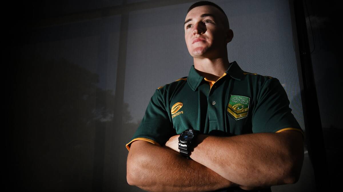 Realising a dream: Max Altus will swap the green and gold of Farrer for the green and gold of Australia - and he can't wait. Photo: Gareth Gardner.
