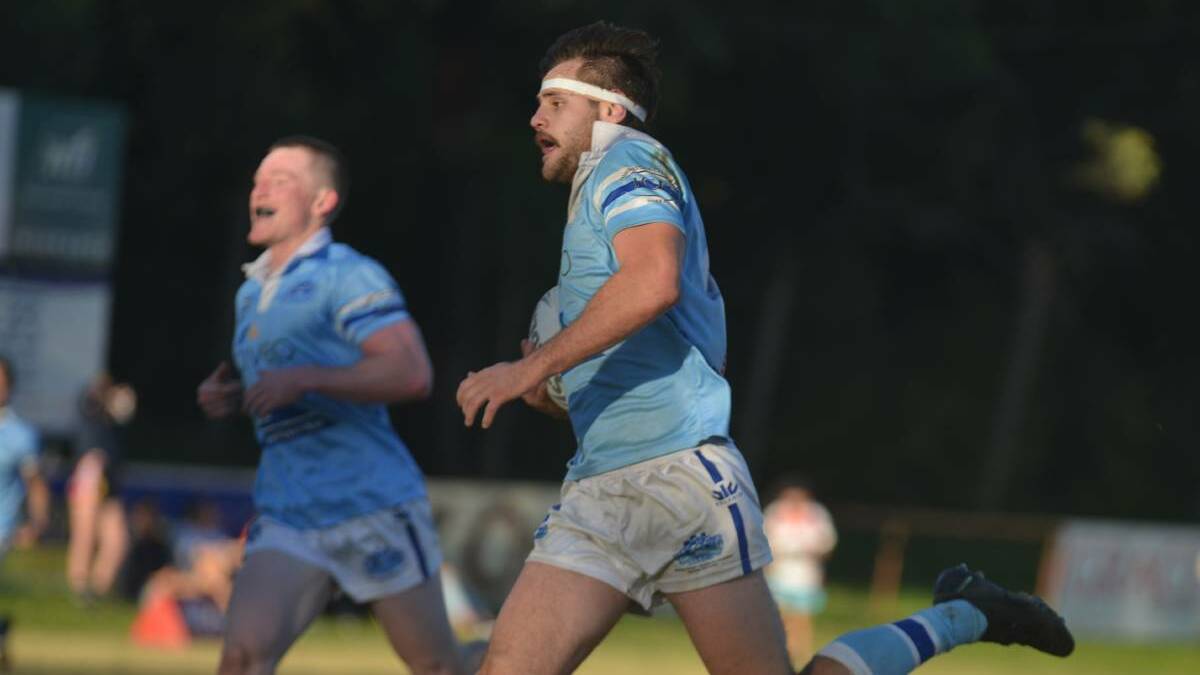 Winning weekend: Jacob Nichols scored a double in Narrabri's win over Manilla on Sunday. He was backing up from kicking four goals in the rugby union side's win over Inverell on Saturday.