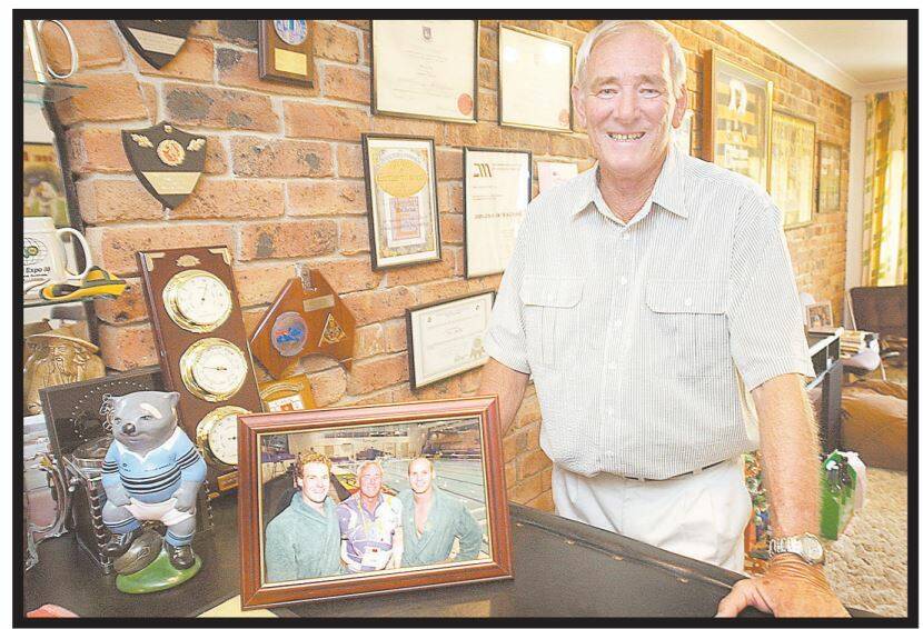 The trophy room where Ron’s awards and treasured sporting memorabilia are on display. Photo: Geoff O’Neill