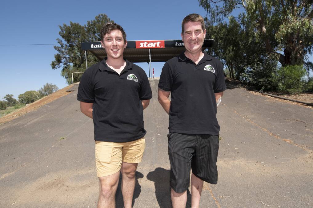 Exciting times: Tamworth City BMX Club president Daniel Morris and vice-president Craig Wallis are preparing for a big 2020 for the club. Photo: Peter Hardin 061219PHA001
