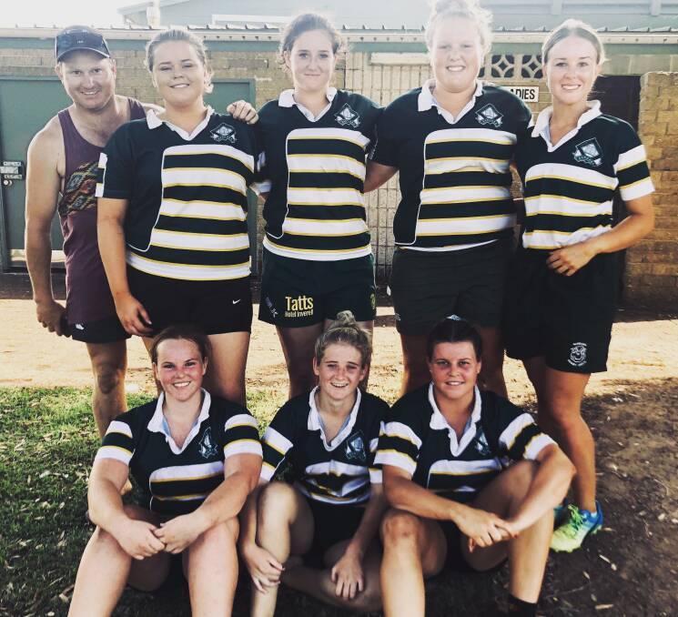 Learning curve: The new Barraba/Gwydir side had an encouraging first hit-out on the weekend ahead of their debut Central North women's 7s campaign. 