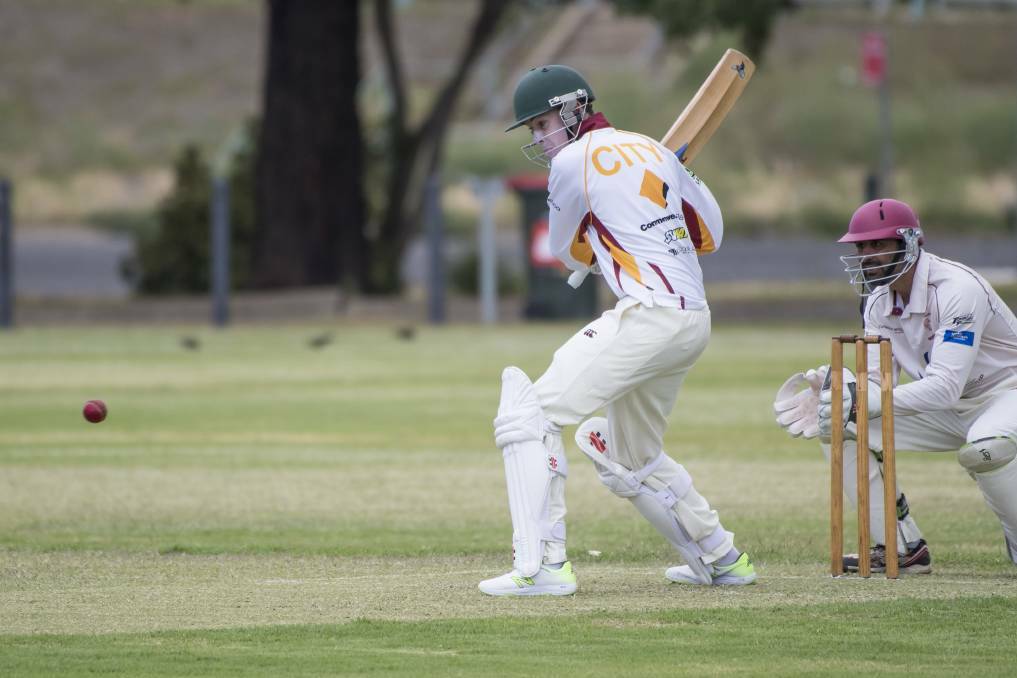 Key figure: After contributing with the bat, Scott Brennan will have a big role to play with the ball for City United on Saturday. Photo: Peter Hardin