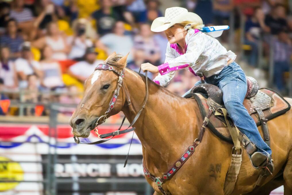 Crowning glory: Katina Matthews' capped off a stellar year by being crowned allround cowgirl and barrel racing champion. Photo: Andrew Roberts