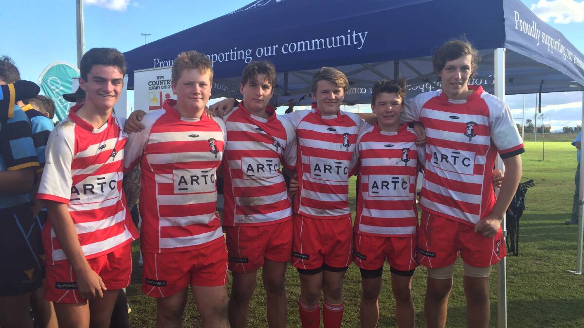 (L-R) Ed Montgomery, Lachlan Dietrich, Reeve McLean, Don Watkins, Ryan Witherdin and Josh Briggs were named in the Country under-14s squad.