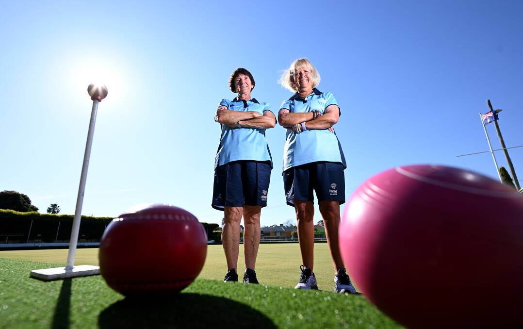 South Tamworth's Carol White and Christine Myers will take to the green for NSW at the senior sides nationals, which get underway in Perth on Sunday. Picture by Gareth Gardner