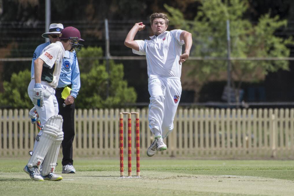 Allround contribution: After nabbing two wickets, Tait Jordan was then almost the hero with the bat for Tamworth. Photo: Peter Hardin