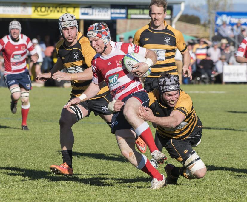 Try-time: A double from winger Dom Bower helped Walcha overcome Scone on Saturday and post their first win in four games. Photo: Peter Hardin