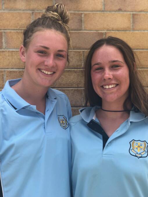 State honours: Mikayla Gross (left) and Lucy Hofman (right) were named in the CHS 1sts following their performance for North West over the week.