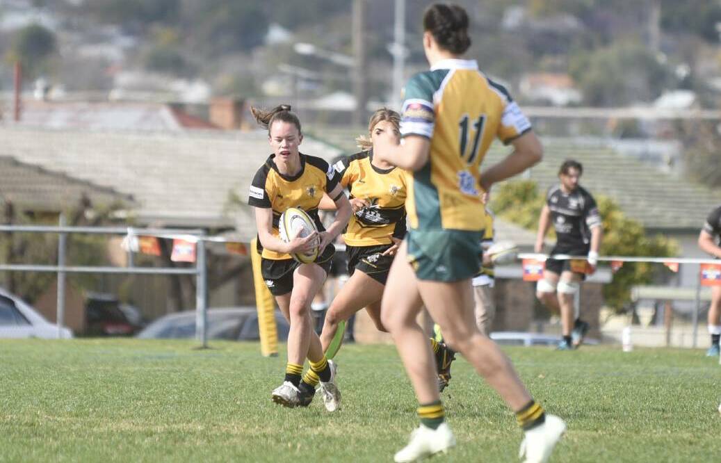Phoebe McLoughlin in action for Pirates against Inverell during the Central North major semi-final.