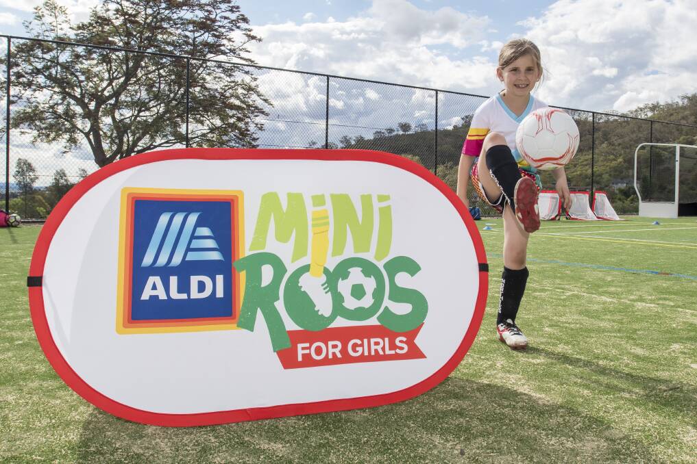 Set for kick-off: Annabelle Marr is looking forward to participating in the ALDI MiniRoos Kick-Off For Girls program, which gets underway in Tamworth next Wednesday (October 24). Photo: Peter Hardin.