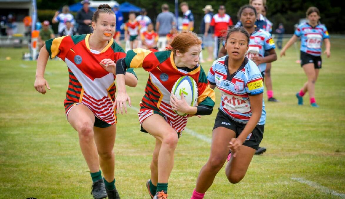 Fast-rising talent: Martha Harvey continually impressed during 2020, culminating in selection in the NSW under-17s 7s train-on squad. Photo: Bugsy Plowman Photography.