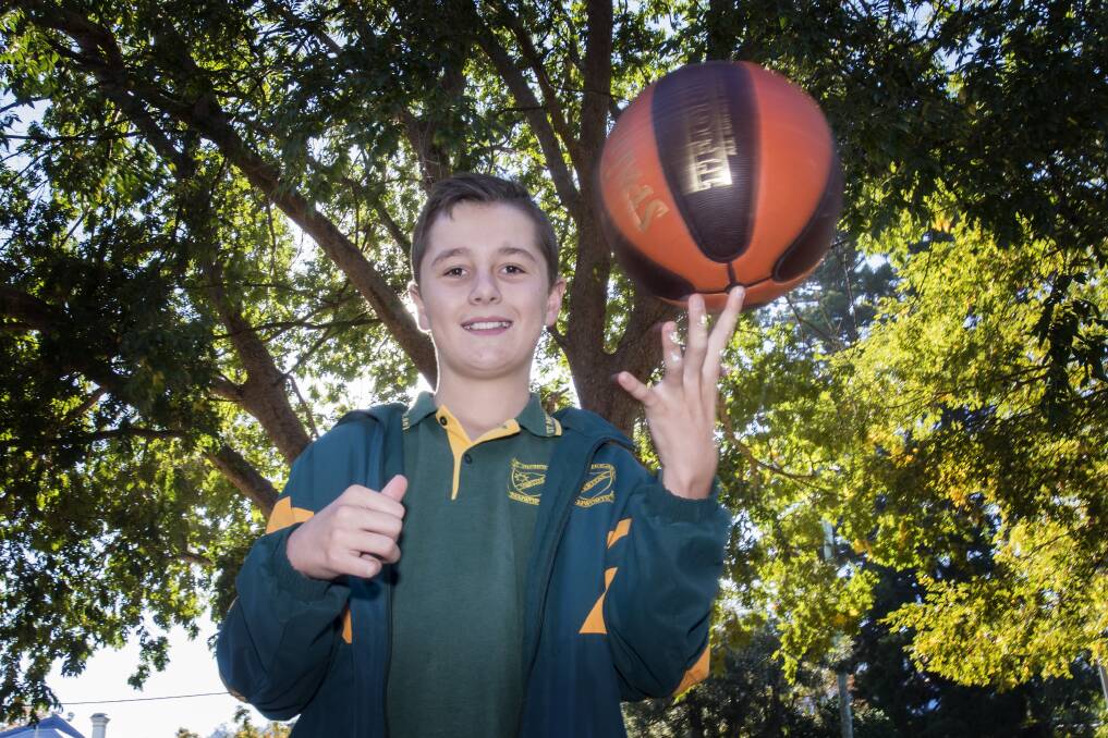 Hot hand: St Nicholas' Charlie Whale will suit up for NSW at the School Sport Australia 12&U Championships at Bendigo in August. Photo: Peter Hardin 150519PHA021