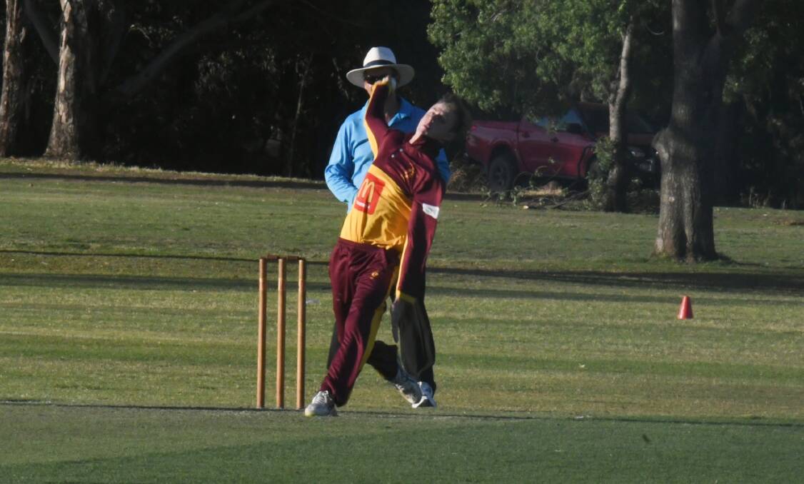 Good comeback: Joey Mead claimed two wickets in three balls to complete a stunning fightback with the ball from City.
