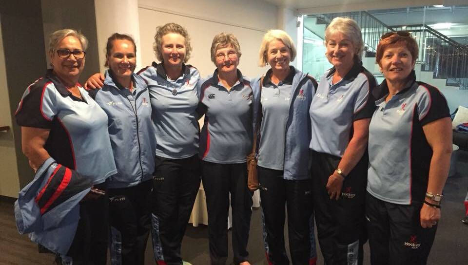 Past and present Tamworth players and officials (L-R) Deb Orrack, Namoi Spark, Lyndl Taylor, Helen Taylor, Sue Hunter, Karen Kennedy, Gail Salter.