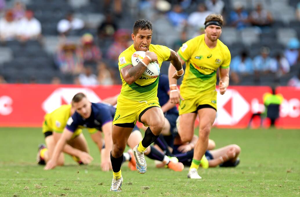 Excitement machine: Local rugby fans will have the chance to see speedster Maurice Longbottom in action in Armidale later this month. Photo: Getty Images