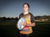 The next chapter: Tomi Gavin has come a long way from the young girl who was the only girl in her Tamworth Tri-Colours side. She's now playing senior women's rugby. Photo: Peter Hardin 170522D002