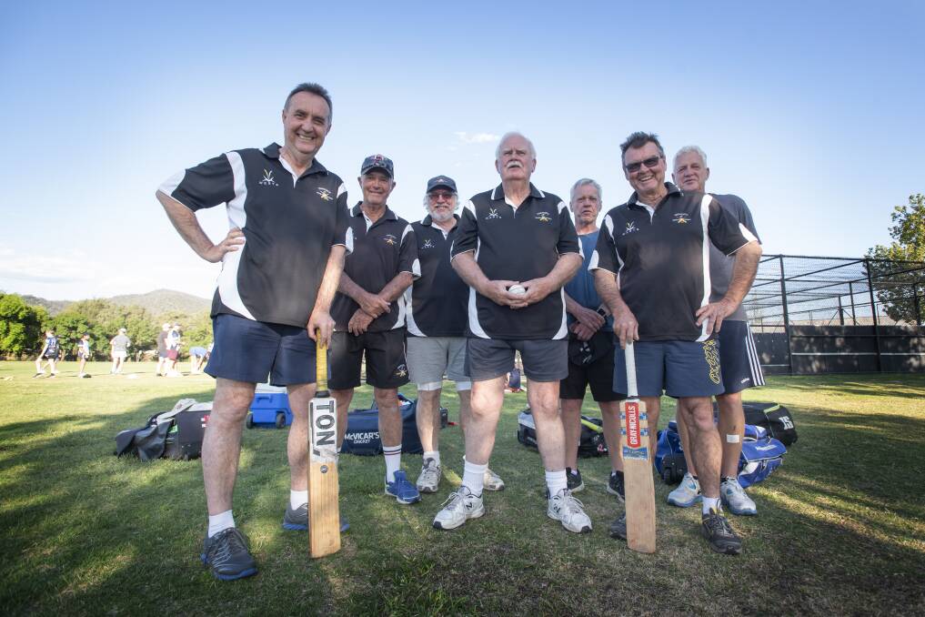 Getting back in the groove: Tamworth's veteran cricketers are excited to pad up at the upcoming Tamworth over-60s carnival. Photo: Peter Hardin 061020PHE005