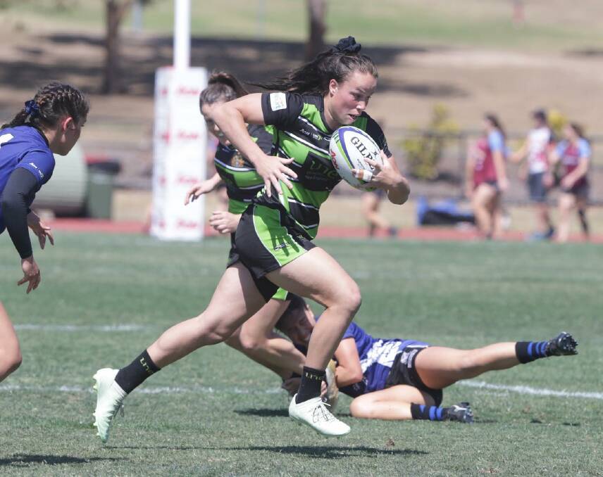 Rising star: Rhiannon Byers will again be a key player for the UNE Lions in their Uni 7s campaign. Named in last year's Dream Team, Byers is one of the Lions' two Australian assigned players. 