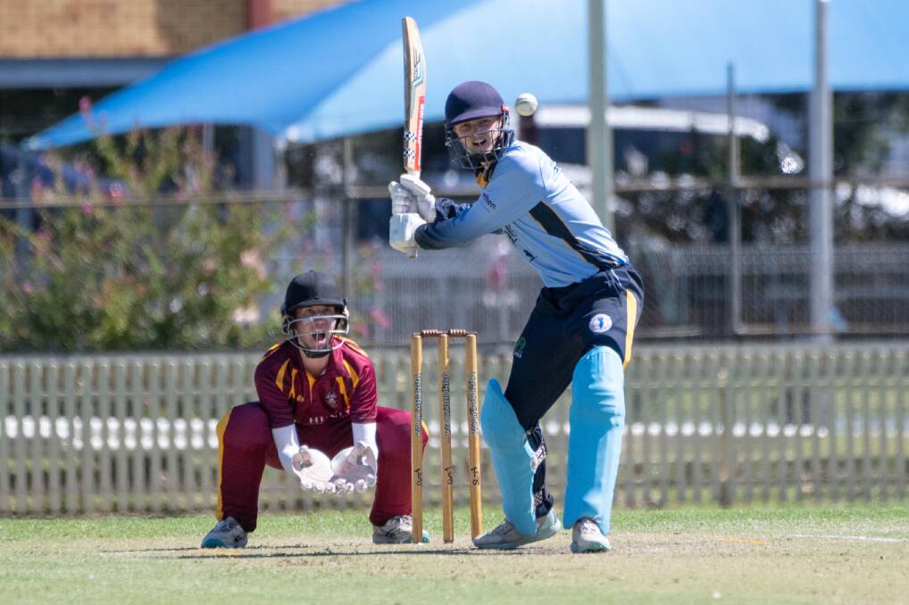Sam Davis was the standout performer for the Tamworth sides involved in Sunday's Central North junior competition finals, scoring 72 and taking two wickets for the under 15s. Picture by Peter Hardin