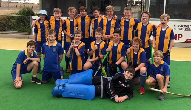 Clean sheet: Tamworth Public Schools' boys beat Crookwell 4-nil in Dubbo last week to qualify for the State PSSA Hockey Knockout finals in Sydney next week.