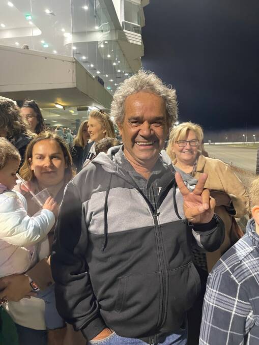 You can't wish for much better than a $100,000 feature win with the first horse you've owned, just ask Ted Saunders. Picture Newcastle Harness Racing Club Facebook