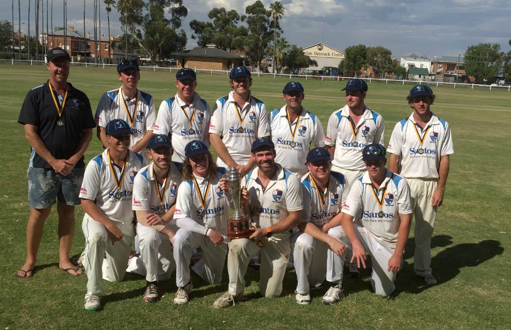 Champions: Narrabri celebrate their first War Veterans Cup success since the 1993-1994 season after beating Inverell by 72 runs on Sunday.