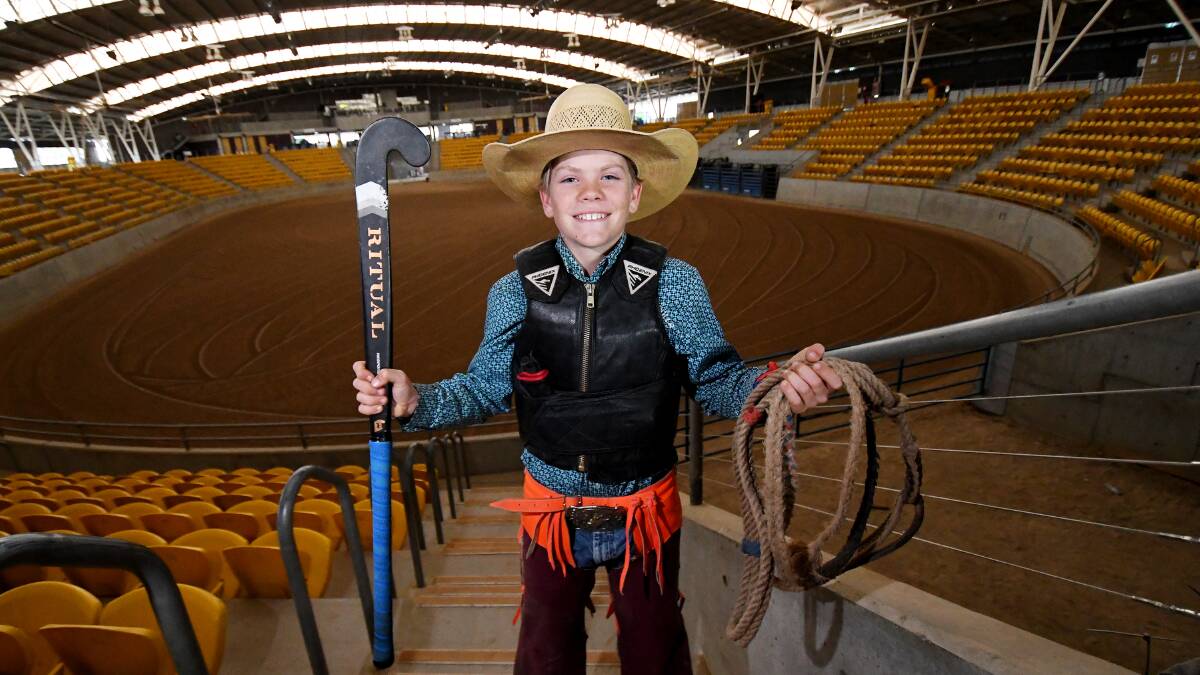 Young dynamo: Colby Edgar has enjoyed success in the rodeo arena and on the hockey field this year. Photo: Gareth Gardner