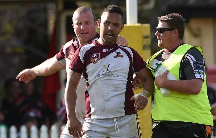 Sanctioned: West's Sean Nean (centre) was one of three players to be handed additional suspensions by the Group 4 disciplinary committee.