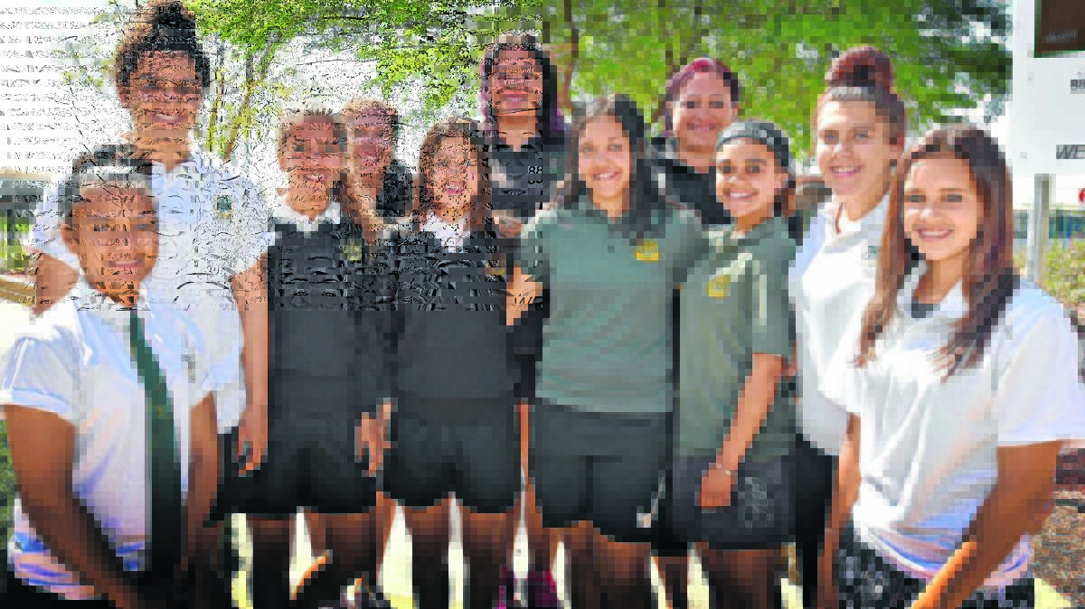 Flashback: With some of her Peel High team-mates back in 2015. Chantelle is second from the left.