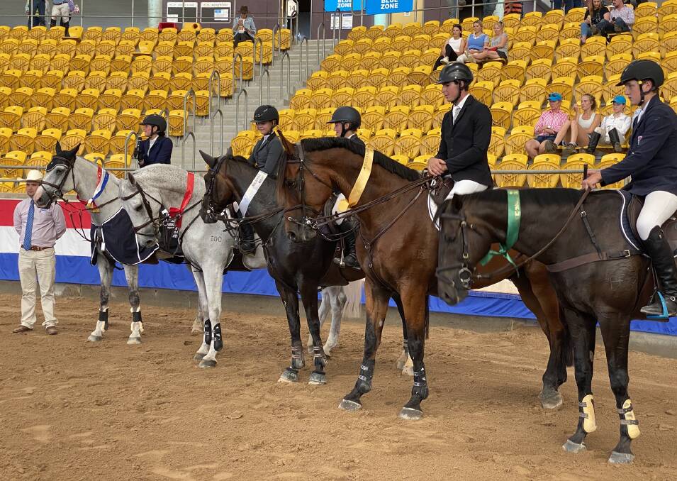 The Peel River Produce Show Jumping Championships were held at AELEC on the weekend. Photo: North and North West Showjumping Club Facebook.