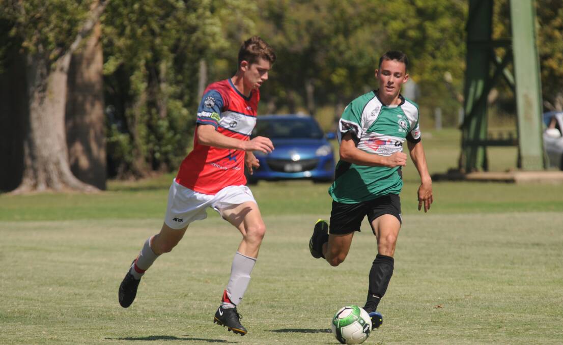 Strong performer: Joel Carter slotted Oxley Vale Attunga's second goal as they beat North Companions on Thursday night 2-nil. 