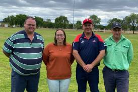 Reelected Central North president Paul King (second from right) with new executive members David Watts, Amie Middlemiss and Evan Geary. Picture Central North Rugby Union Facebook