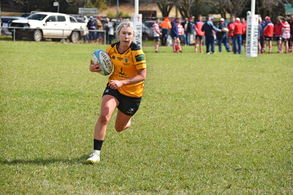 Impact: Making her run-out debut, Walcha local Shae Partridge scored in both of Pirates' games against Glen Innes. Photo: Ellen Dunger