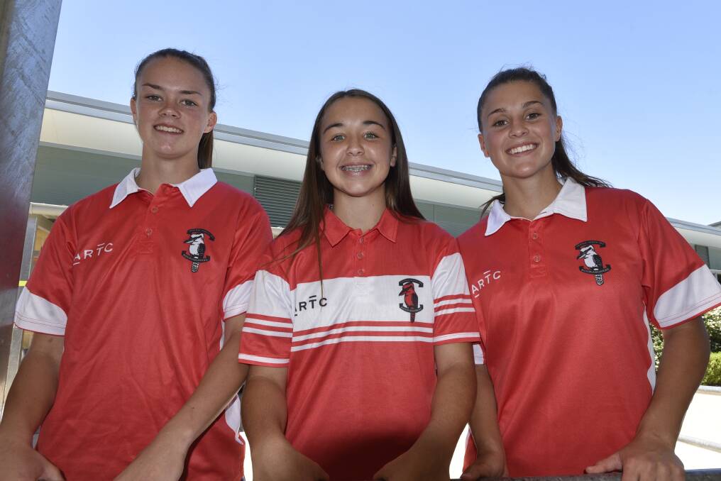 Terrific trio: McCarthy's Phoebe McLoughlin, Jada Taylor and Miah O'Sullivan's talent has earned them a NSW jersey.